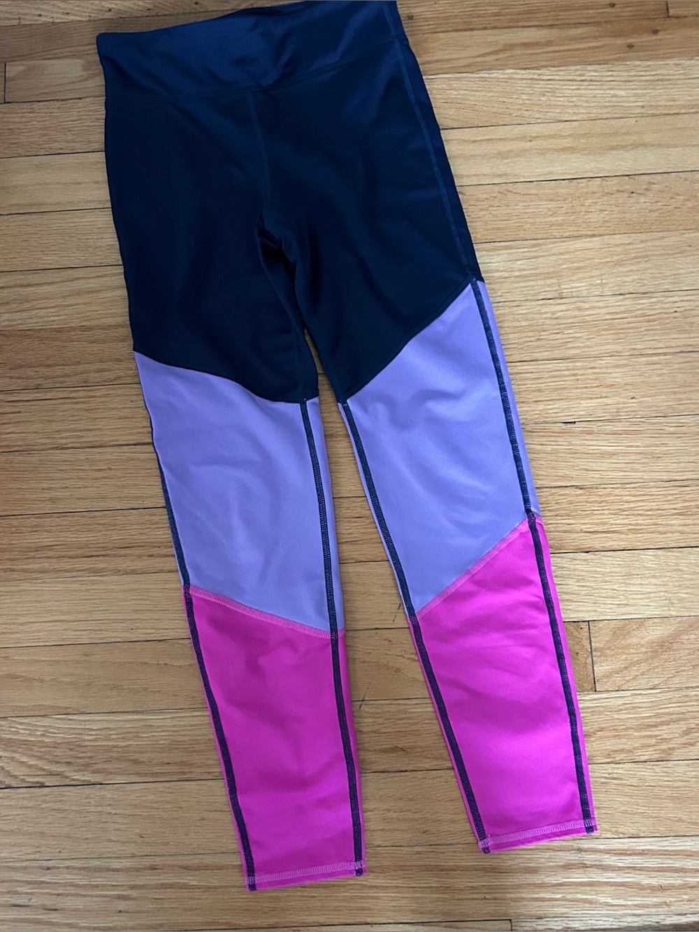 Kids Colorblock Active Leggings Navy, Purple & Pink GAP Girl size XL (age 12-14)